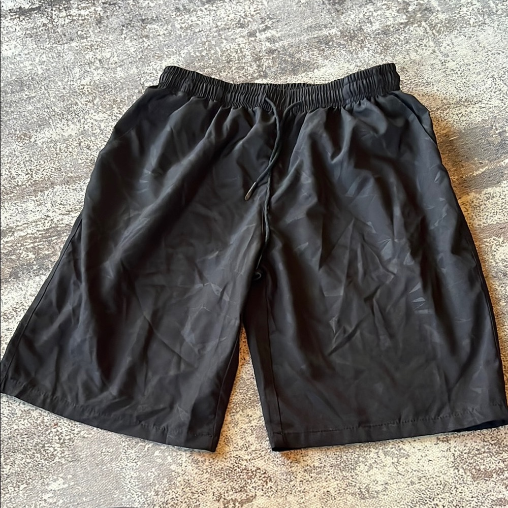 SHEIN Black Athletic Men Shorts
